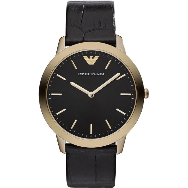Buy Emporio Armani Quartz Black Leather Strap Black Dial 42mm Watch for Men - Ar1742 in Pakistan