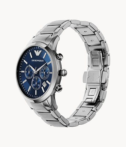 Buy Emporio Armani Men's Chronograph Quartz Stainless Steel Blue Dial 41mm Watch AR2448 in Pakistan