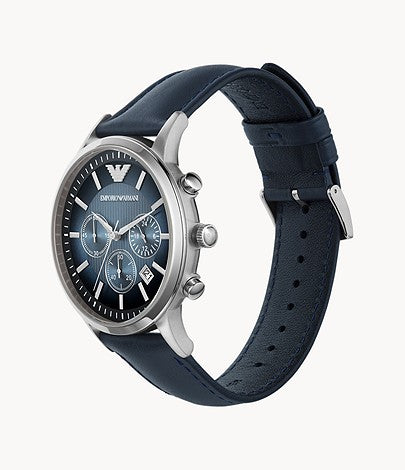 Buy Emporio Armani Men’s Quartz Leather Strap Blue Dial 43mm Watch - AR2473 in Pakistan