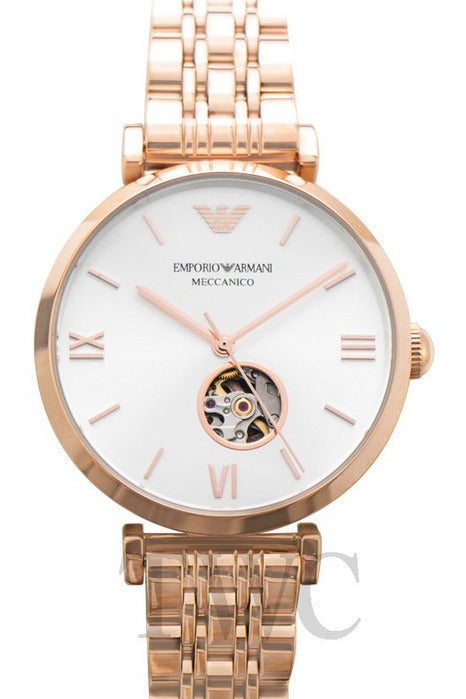 Buy Emporio Armani Women's Automatic Stainless Steel Silver Open Heart Dial 34mm Watch AR60023 in Pakistan