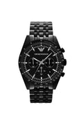 Buy Emporio Armani Men's Sportivo Black IP Stainless Steel Bracelet Black Dial Chronograph Watch 5989 in Pakistan