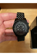 Buy Emporio Armani Men's Sportivo Black IP Stainless Steel Bracelet Black Dial Chronograph Watch 5989 in Pakistan