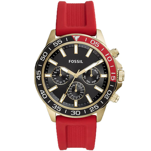 Buy Men's Quartz Bannon Red Silicone Strap Black Dial 45Mm Watch in Pakistan