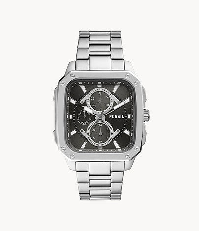 Buy Men's Quartz Inscription Silver Stainless Steel Strap Black Dial 42Mm Watch in Pakistan