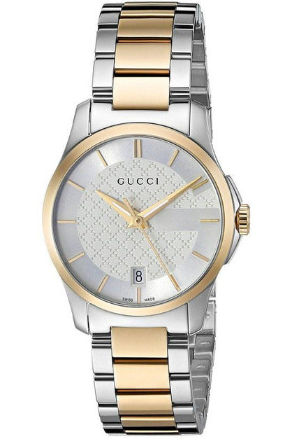 Buy Gucci Women's Swiss Made Quartz Stainless Steel Silver Dial 27mm Watch YA126564 in Pakistan
