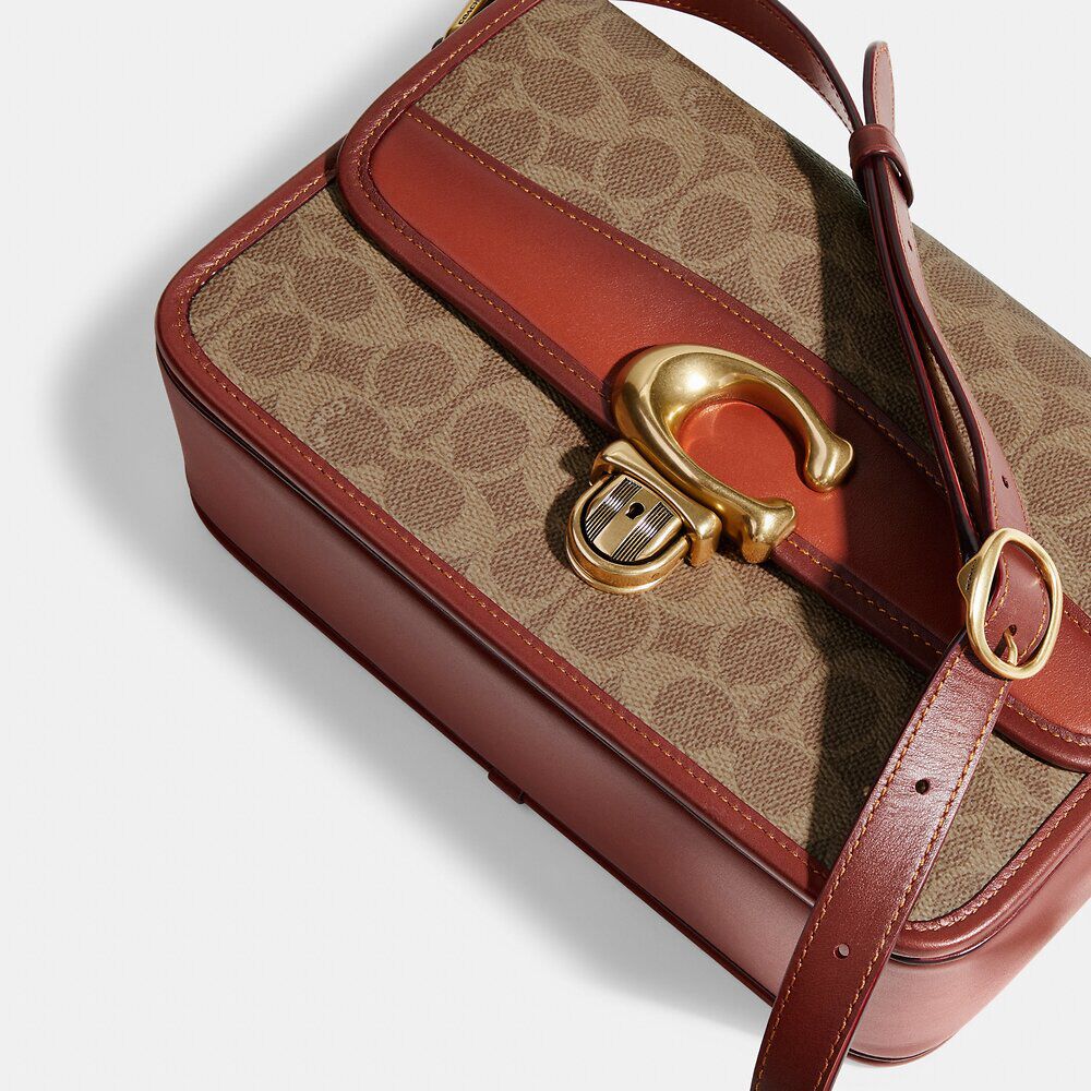 Buy Coach Studio Jacqaurd Bag Medium - Tan Rust in Pakistan
