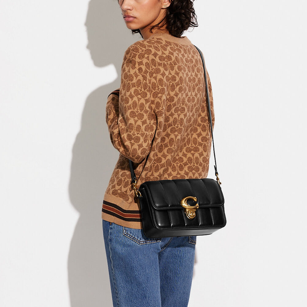 Buy Coach Studio Shoulder With Quilting Bag Medium - Black in Pakistan