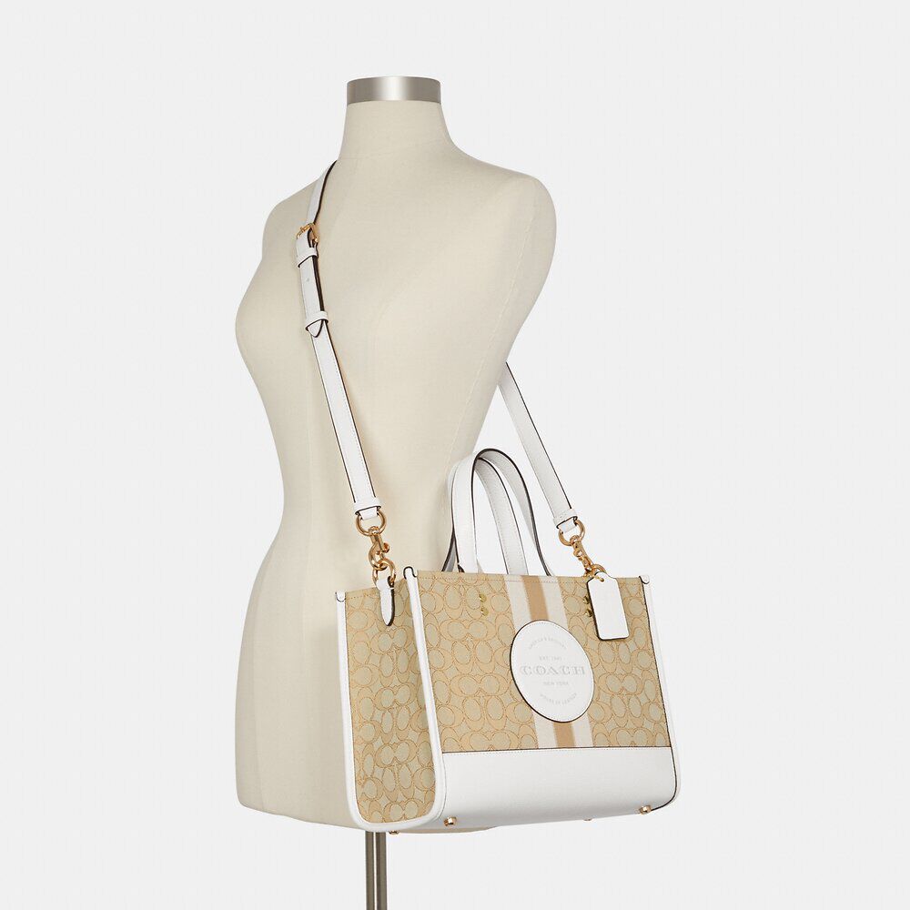 Buy Coach Dempsey Carryall In Signature Jacquard With Stripe And Coach Patch Bag Small - Chalk in Pakistan
