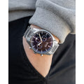 Buy Hugo Boss Mens Chronograph Silver Stainless Steel Black Dial 44mm Watch - 1513712 in Pakistan
