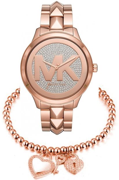 Buy Michael Kors Womens Quartz Runway Stainless Steel Rose Gold Dial 44mm Watch - Mk6736 in Pakistan
