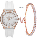 Buy Michael Kors Womens Quartz Runway White Silicone Strap White Dial 40mm Watch - Mk6853 in Pakistan