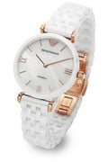 Buy Emporio Armani Retro White Ceramic Mother of Pearl Dial Quartz Watch for Ladies - Emporio Armani AR1486 in Pakistan