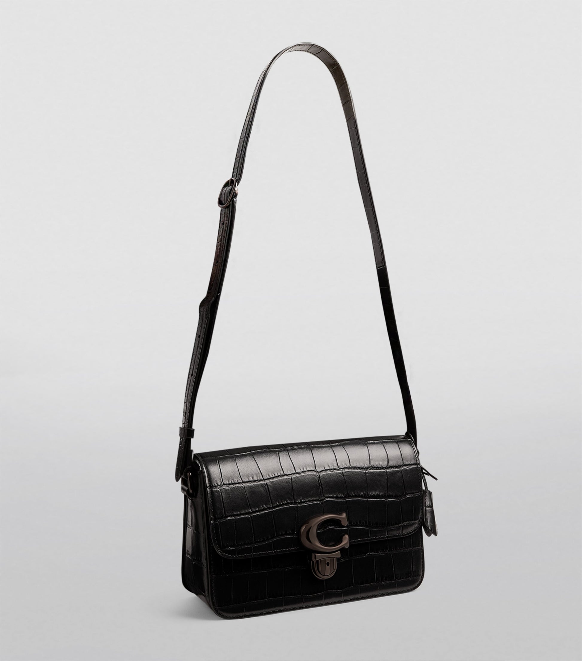 Buy Coach Studio Croc Embossed Bag Medium - Black in Pakistan