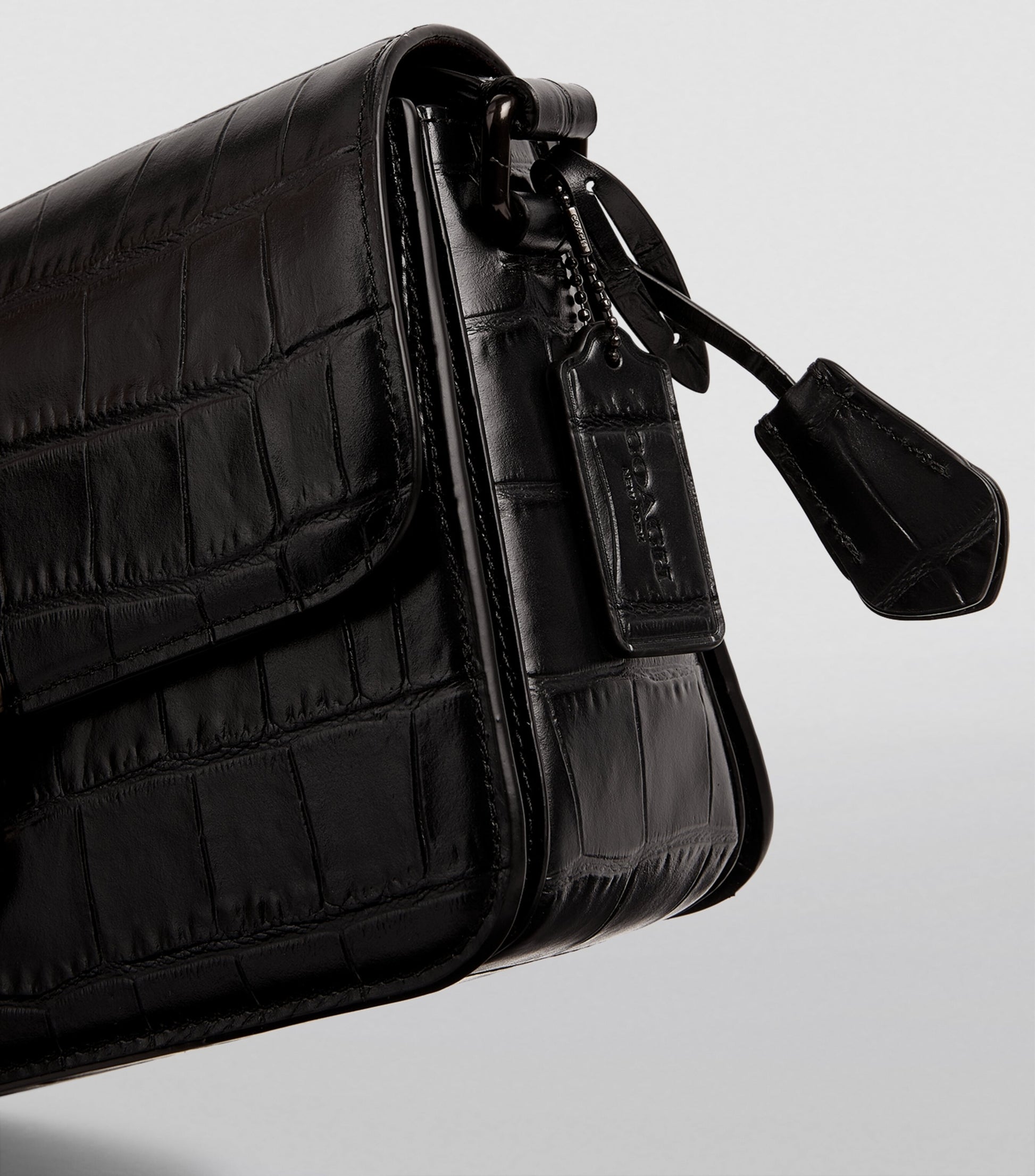Buy Coach Studio Croc Embossed Bag Medium - Black in Pakistan
