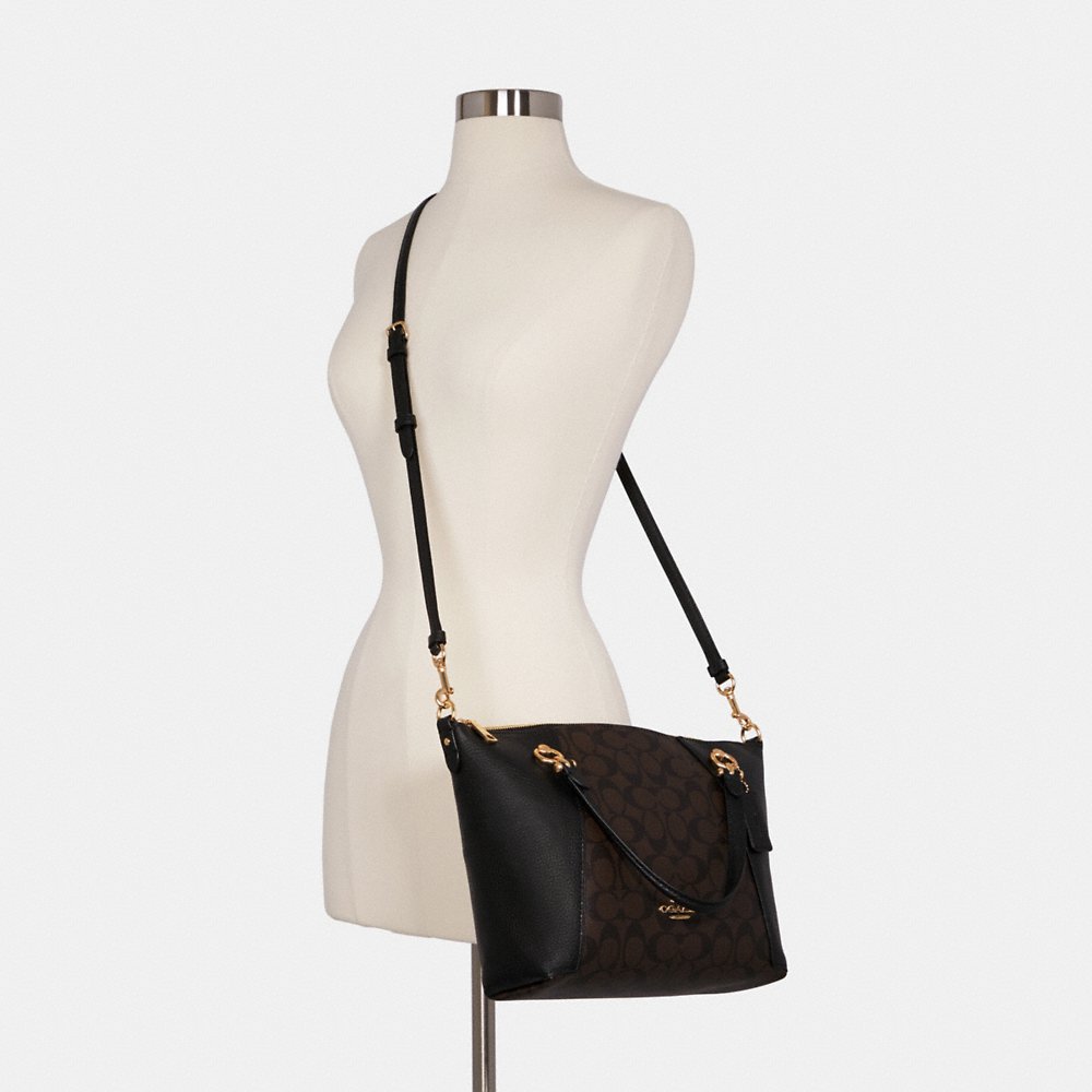 Buy Coach Kacey Satchel in Signature Canvas Bag Small in Pakistan