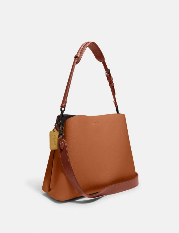 Buy Coach Willow Shoulder Bag Medium - Gold / Orange in Pakistan