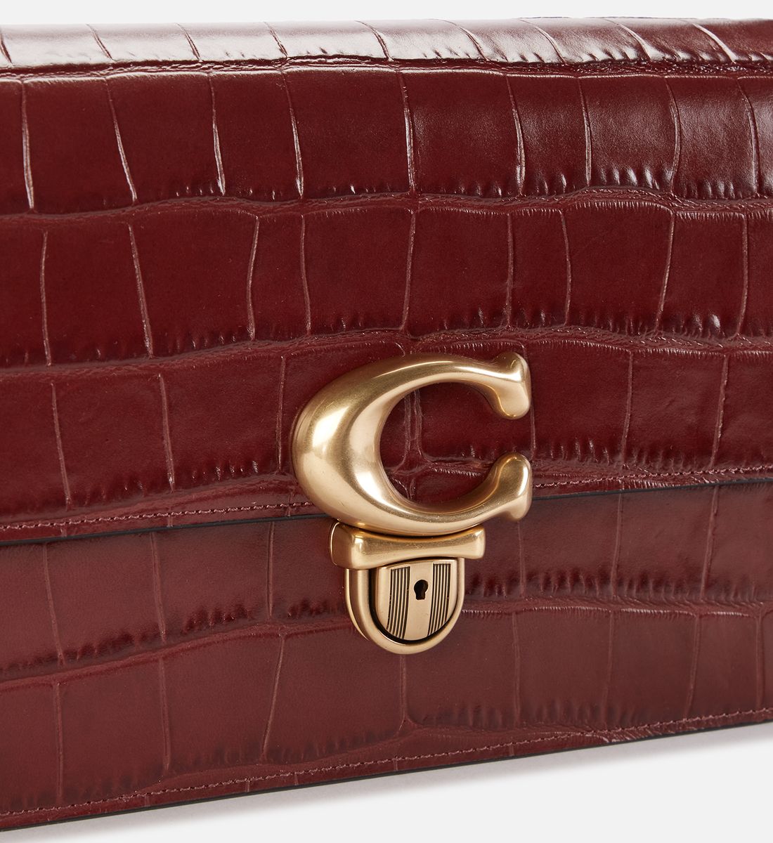 Buy Coach Studio Croc Embossed Bag Medium - Wine in Pakistan