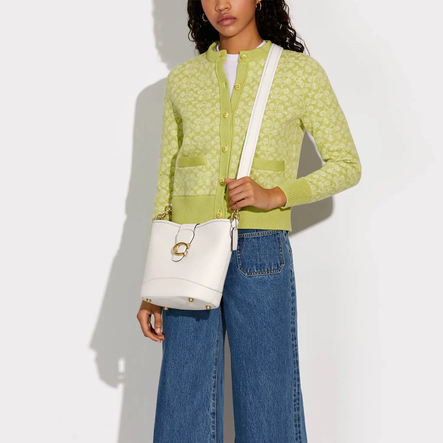 Buy Coach Talli Bucket Bag Medium - Chalk in Pakistan