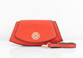 Buy Negative Apparel Snakeskin Pattern Flap Baguette Bag FD - Red in Pakistan