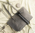 Buy Negative Apparel Knot Decor Large Capacity Tote Bag FD - Gray in Pakistan
