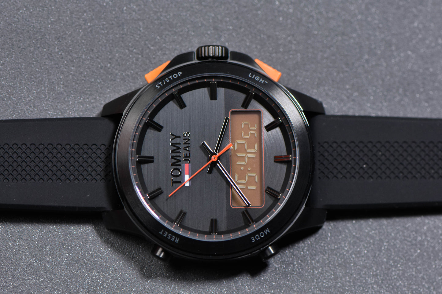 Buy Tommy Hilfiger Mens Analog Digital Silicone Strap Black Dial 46mm Watch - 1791763 in Pakistan