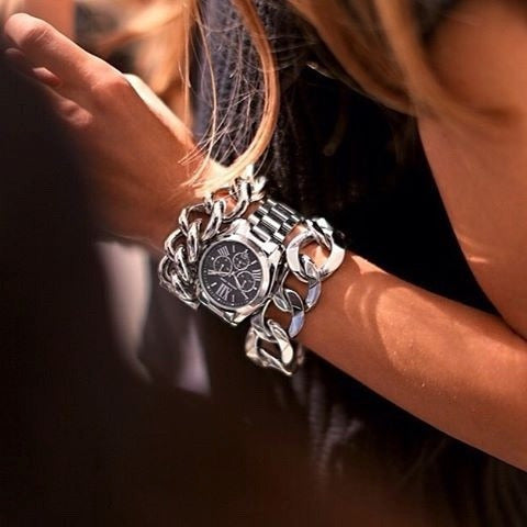 Buy Michael Kors Mens Chronograph Quartz Bradshaw Stainless Steel Black Dial 44mm Watch - Mk5705 in Pakistan