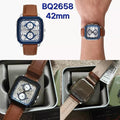Buy Multifunction Brown Leather Strap Silver Dial Men's Watch in Pakistan