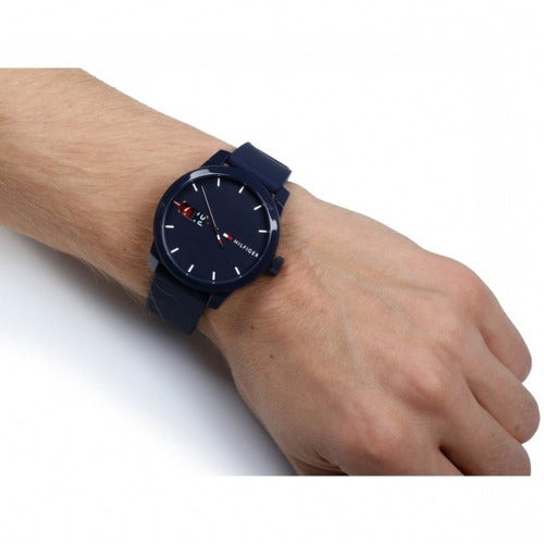 Buy Tommy Hilfiger Quartz Silicone Strap Blue Dial 42mm Watch for Men - 1791381 in Pakistan