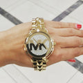 Buy Michael Kors Womens Quartz Runway Stainless Steel Gold Dial 44mm Watch - Mk6714 in Pakistan