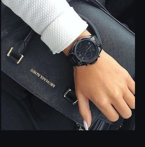 Buy Michael Kors Unisex Chronograph Quartz Bradshaw Black Stainless Steel Black Dial 42mm Watch - Mk5550 in Pakistan