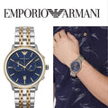 Buy Emporio Armani Men's Chronograph Stainless Steel Blue Dial 43mm Watch AR1847 in Pakistan