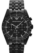 Buy Emporio Armani Men's Sportivo Black IP Stainless Steel Bracelet Black Dial Chronograph Watch 5989 in Pakistan