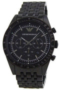 Buy Emporio Armani Men's Sportivo Black IP Stainless Steel Bracelet Black Dial Chronograph Watch 5989 in Pakistan