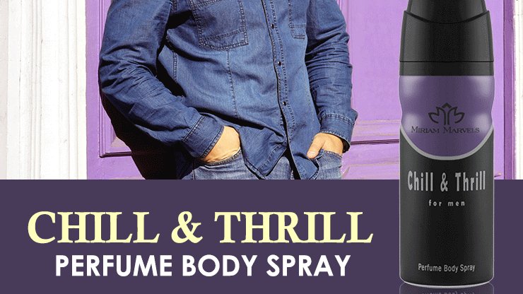 Buy Miriam Marvel's For Men Body Spray Chill & Thrill - 200ml in Pakistan