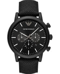 Buy Emporio Armani Men's Quartz Black Leather Strap Black Dial 46mm Watch AR11450 in Pakistan
