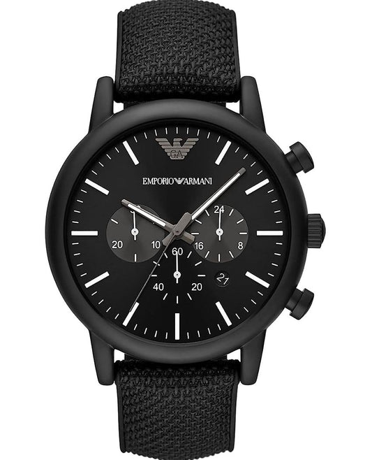 Buy Emporio Armani Men's Quartz Black Leather Strap Black Dial 46mm Watch AR11450 in Pakistan