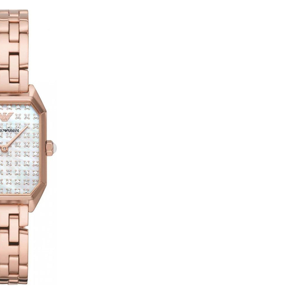 Buy Emporio Armani Womens Quartz Rose Gold Stainless Steel Mother Of Pearl Dial 24mm Watch - Ar11389 in Pakistan