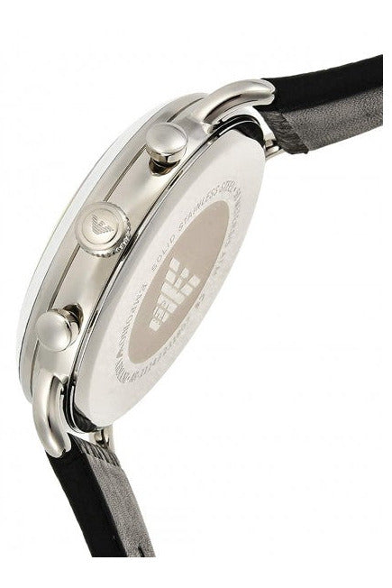 Buy Emporio Armani Men's Chronograph Quartz Leather Strap Black Dial 43mm Watch AR11143 in Pakistan