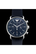 Buy Emporio Armani Men's Chronograph Quartz Leather Strap Blue Dial 43mm Watch AR11105 in Pakistan