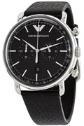 Buy Emporio Armani Men's Chronograph Quartz Leather Strap Black Dial 43mm Watch AR11143 in Pakistan