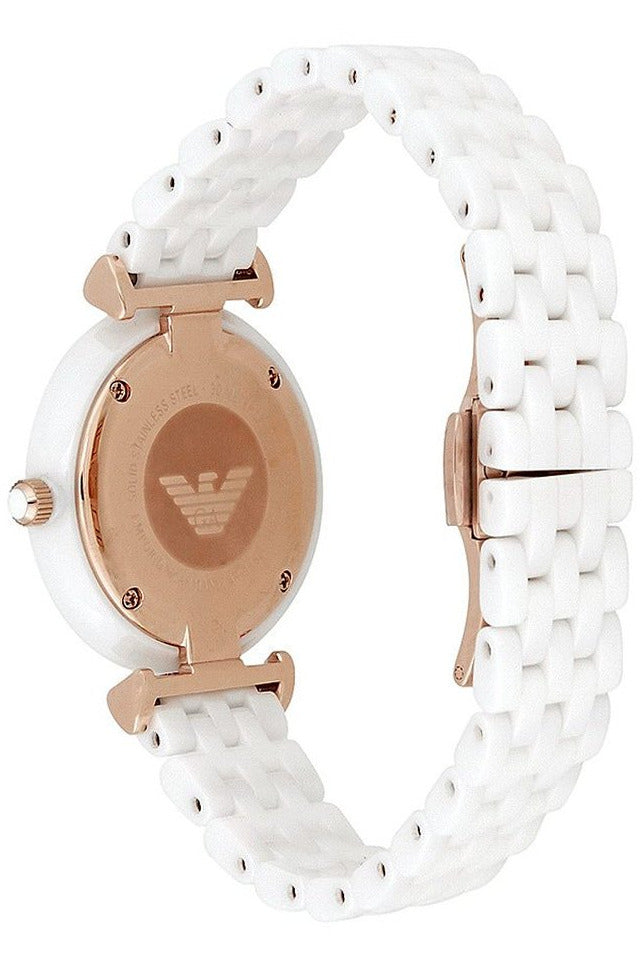Buy Emporio Armani Retro White Ceramic Mother of Pearl Dial Quartz Watch for Ladies - Emporio Armani AR1486 in Pakistan