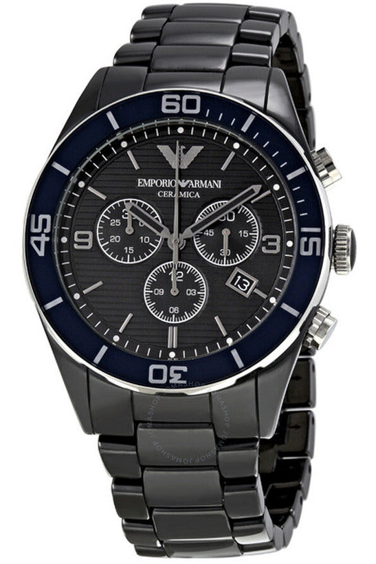 Buy Emporio Armani Men’s Chronograph Stainless Steel Black Dial 43mm Watch AR1429 in Pakistan