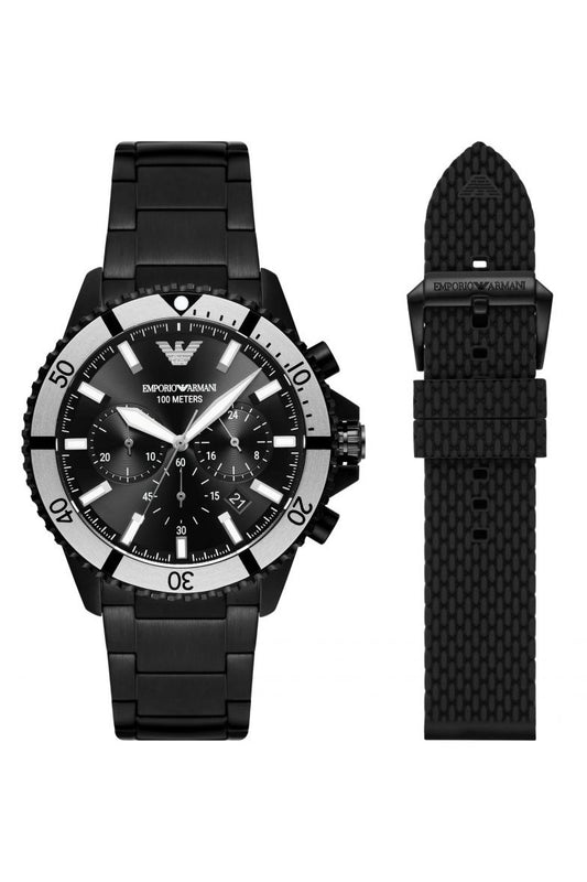 Buy Emporio Armani Men’s Quartz Stainless Steel Black Dial 43mm Watch AR80050 in Pakistan