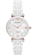 Buy Emporio Armani Retro White Ceramic Mother of Pearl Dial Quartz Watch for Ladies - Emporio Armani AR1486 in Pakistan