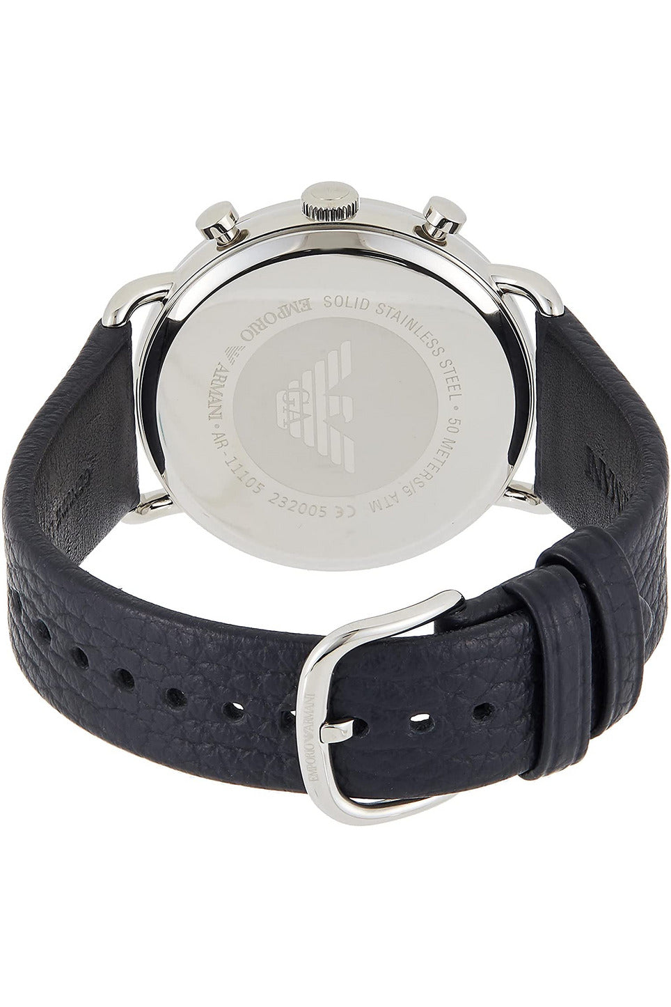 Buy Emporio Armani Men's Chronograph Quartz Leather Strap Blue Dial 43mm Watch AR11105 in Pakistan