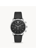 Buy Emporio Armani Men's Chronograph Quartz Leather Strap Black Dial 43mm Watch AR11143 in Pakistan