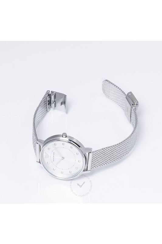 Buy Emporio Armani Women's Quartz Silver Stainless Steel Silver Dial 32mm Watch AR11128 in Pakistan