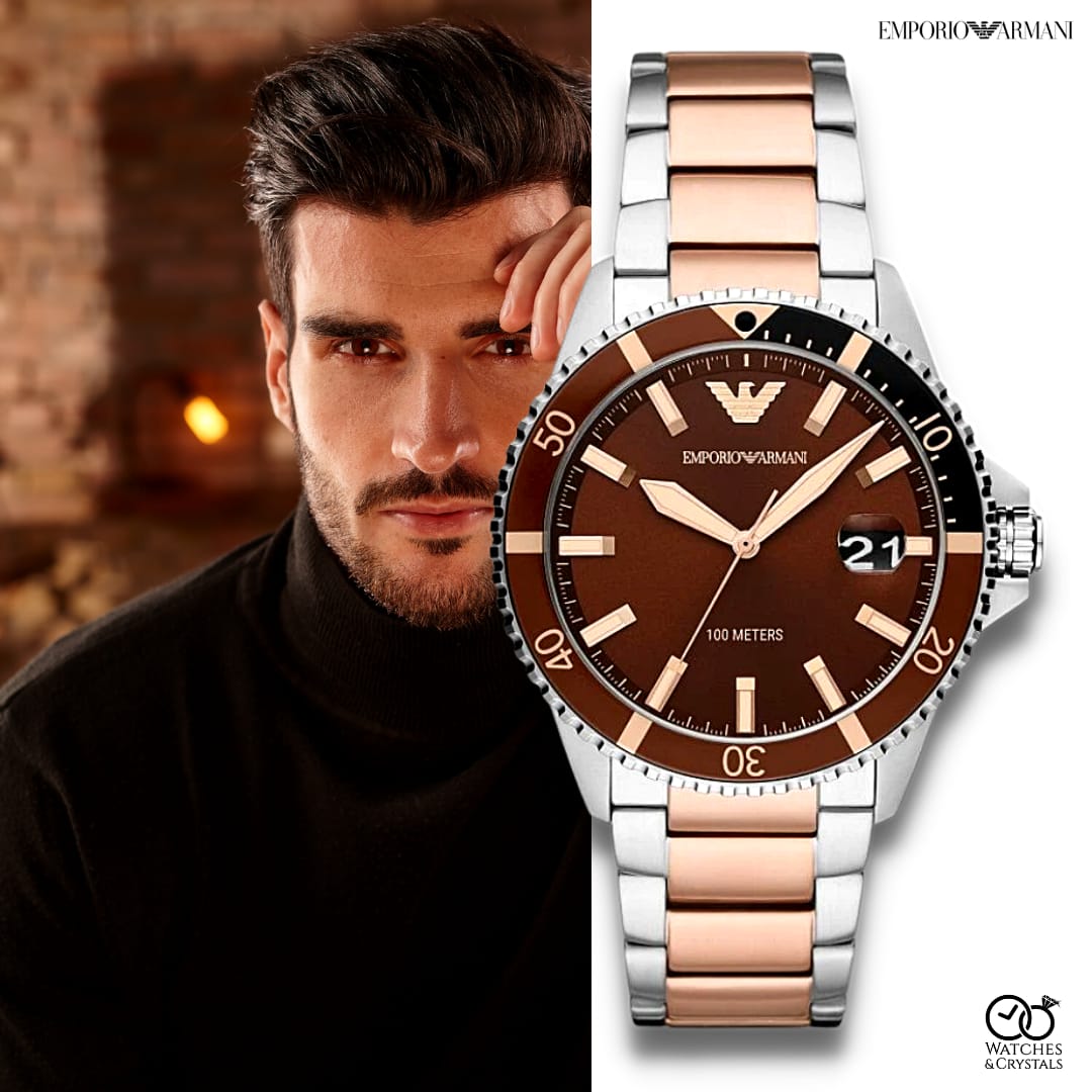 Buy Emporio Armani Quartz Stainless Steel Brown Dial 42mm Watch for Men - Ar11340 in Pakistan