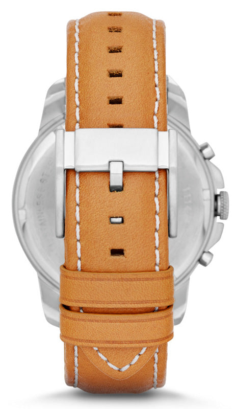 Buy Men's Chronograph Quartz Grant Brown Leather Strap Green Dial 44Mm Watch in Pakistan