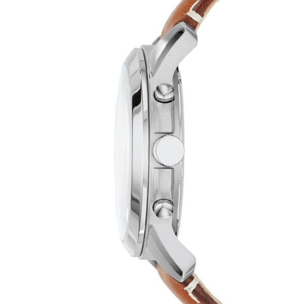 Buy Grant Sport Quartz White Dial Brown Leather Band Watch For Men in Pakistan